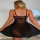 Bella Notte Siyah Özel Bölgesi Açık Babydoll Gecelik 15035