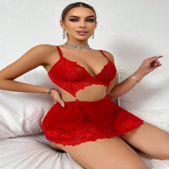 Bella Notte Kırmızı  Valentines Tasarım Gecelik 18511