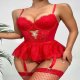 Bella Notte Kırmızı Dantelli Etekli Babydoll Takım 16517