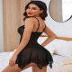 Bella Notte Seksi Siyah Tül Babydoll Gecelik 15500